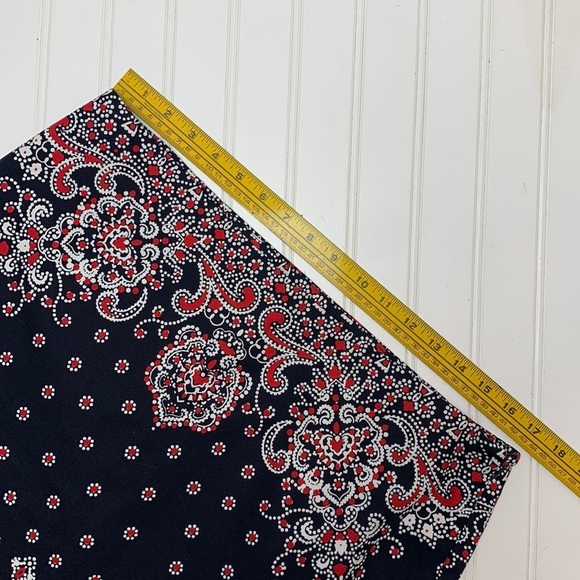 Talbots red white and blue lined skirt EUC 12 - Picture 5 of 9